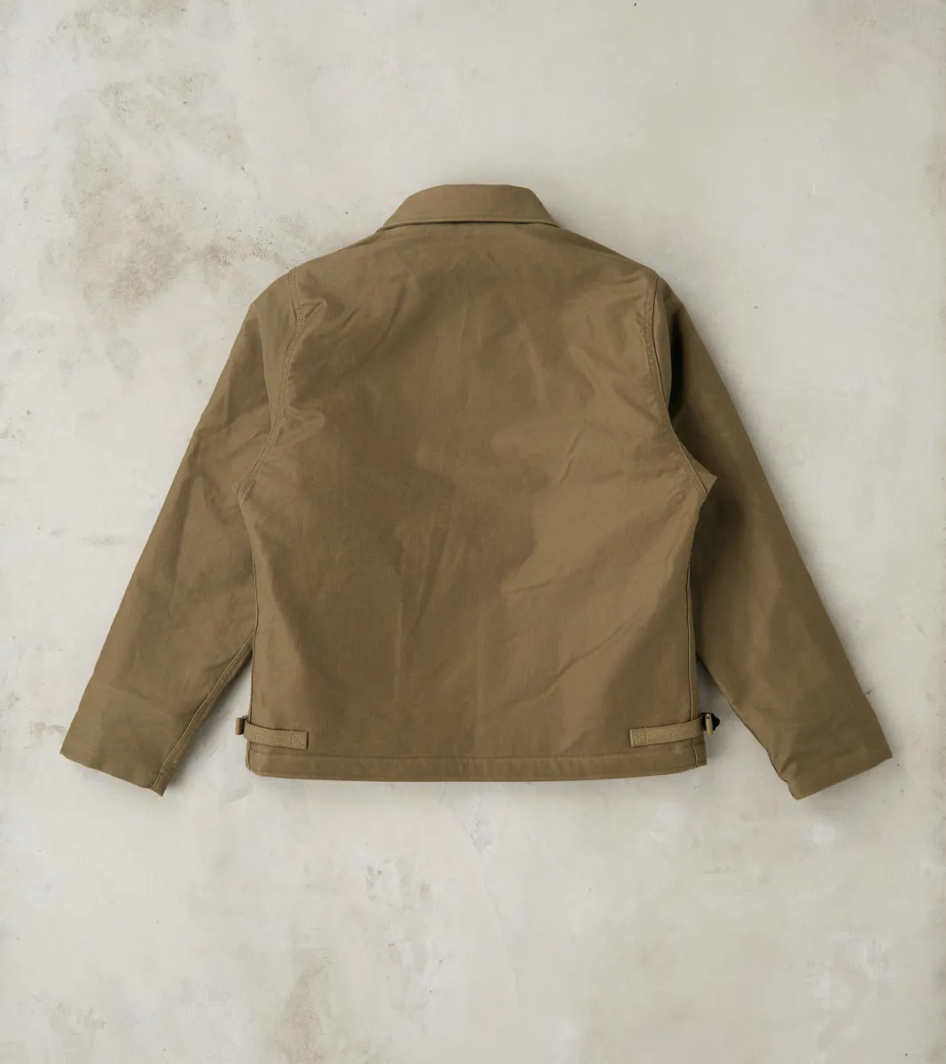 45-GRN - A2 Deck Jacket - 14oz Army Green Oiled Whipcord