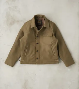 45-GRN - A2 Deck Jacket - 14oz Army Green Oiled Whipcord