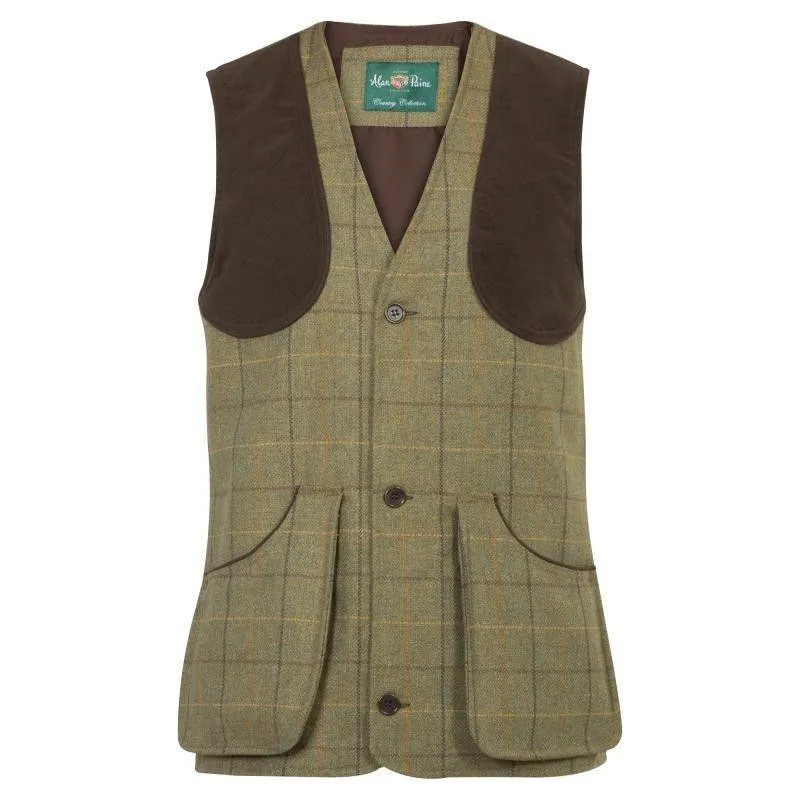 Alan Paine Rutland Shooting Waistcoat - Dark Moss