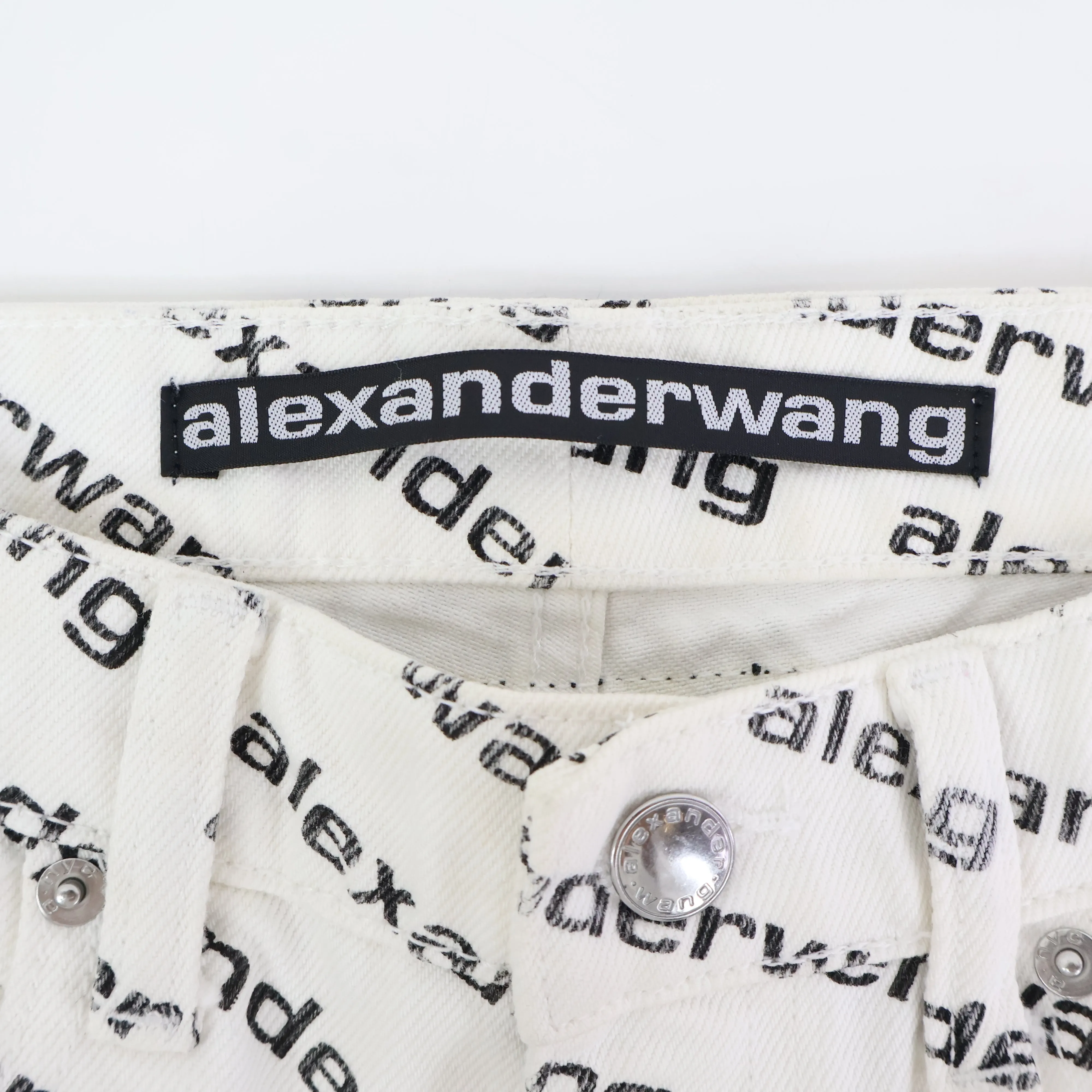 Alexander Wang Pants Denim White Print Logo