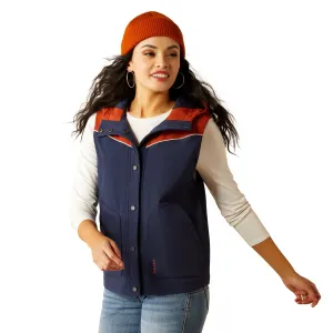 Ariat Ladies Pioneer Navy & Picante StretchShell Vest 10052436