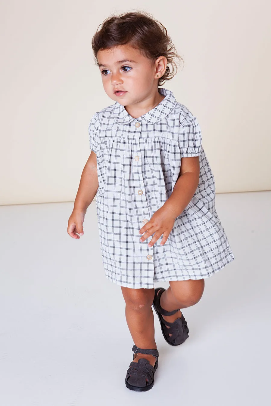 Baby Girl Dress Tocoto Vintage Check Set Pink