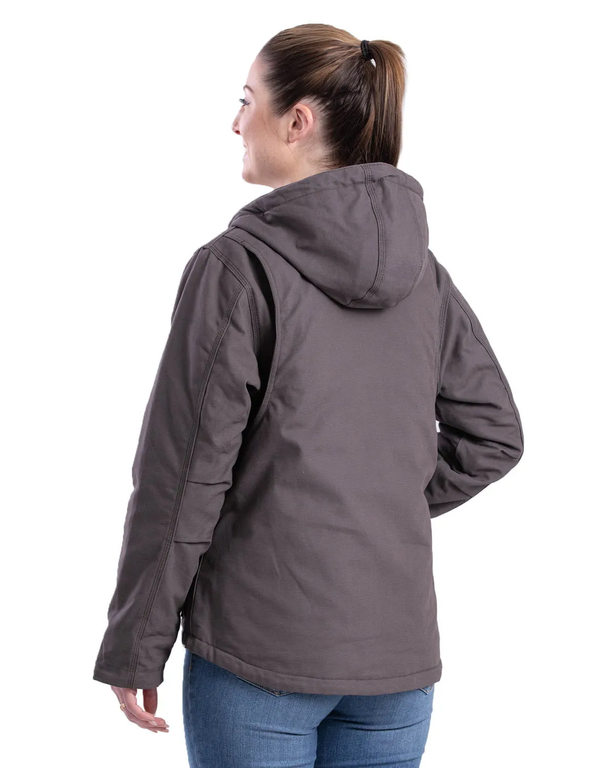 Berne Ladies Titanium 100% Cotton Ladies Hooded Jacket