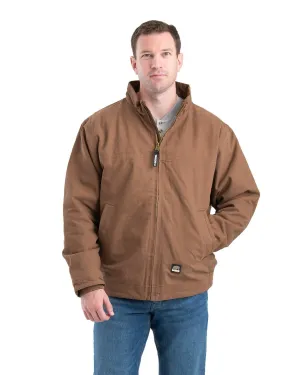 Berne Mens Driftwood 100% Cotton Flagstone Flannel-Lined Duck Jacket