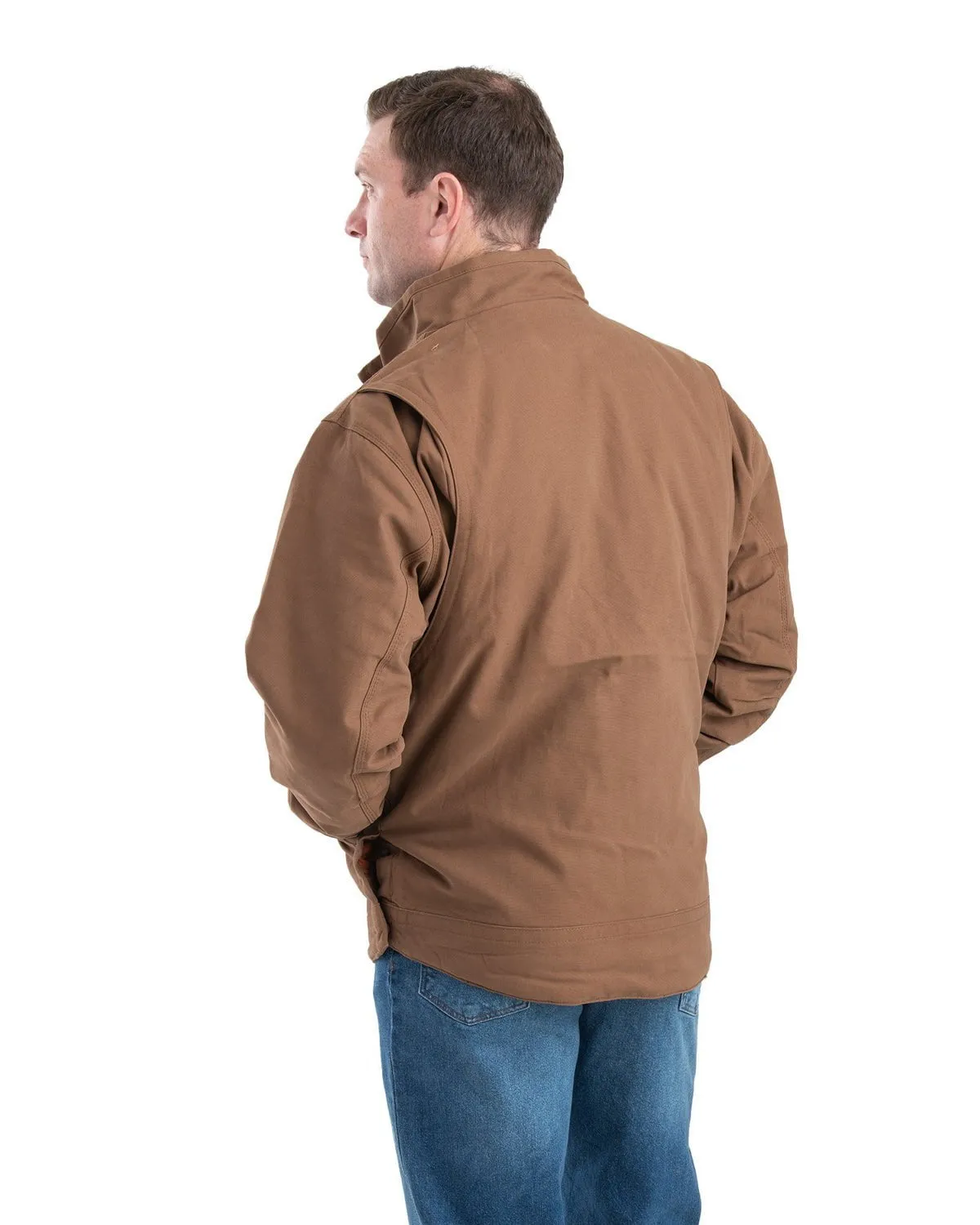 Berne Mens Driftwood 100% Cotton Flagstone Flannel-Lined Duck Jacket