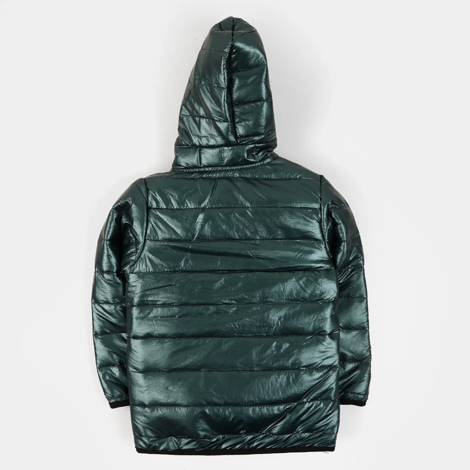 Boys Jacket Quilted Hood - Green