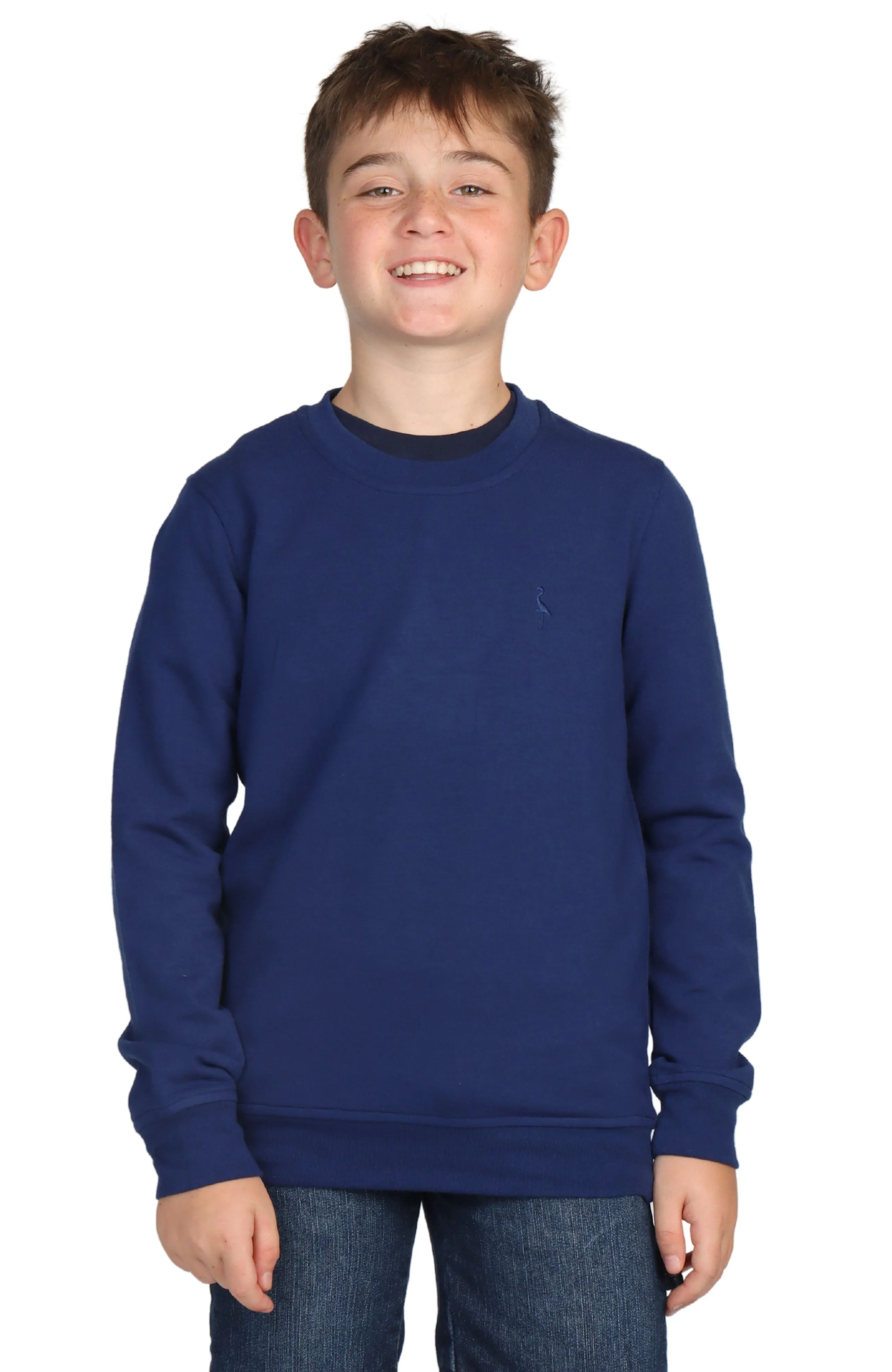 Boys Sueded Fleece Crewneck Pullover