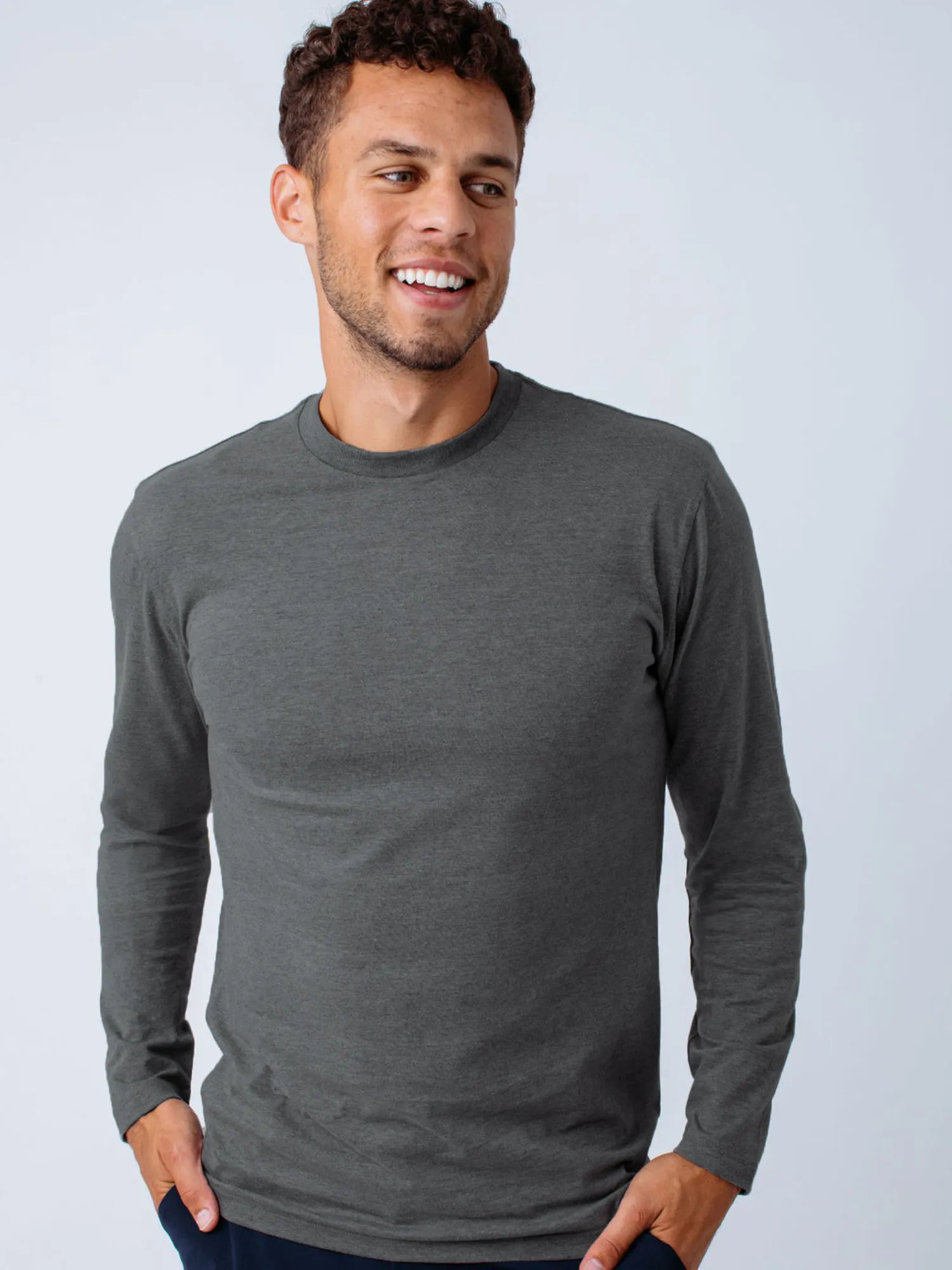 Carbon Grey Long Sleeve Crew FINAL SALE