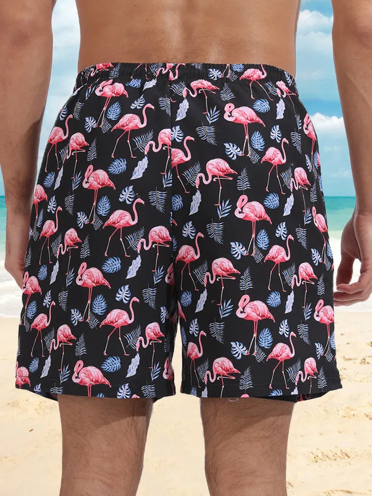 Casual Quick-drying Double Layers Hawaiian Beach Shorts