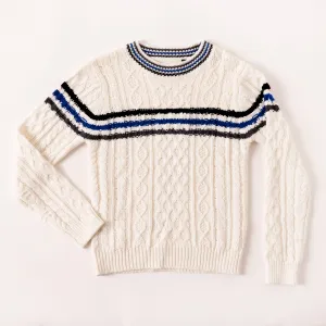 Chest Stripe Fisherman Sweater