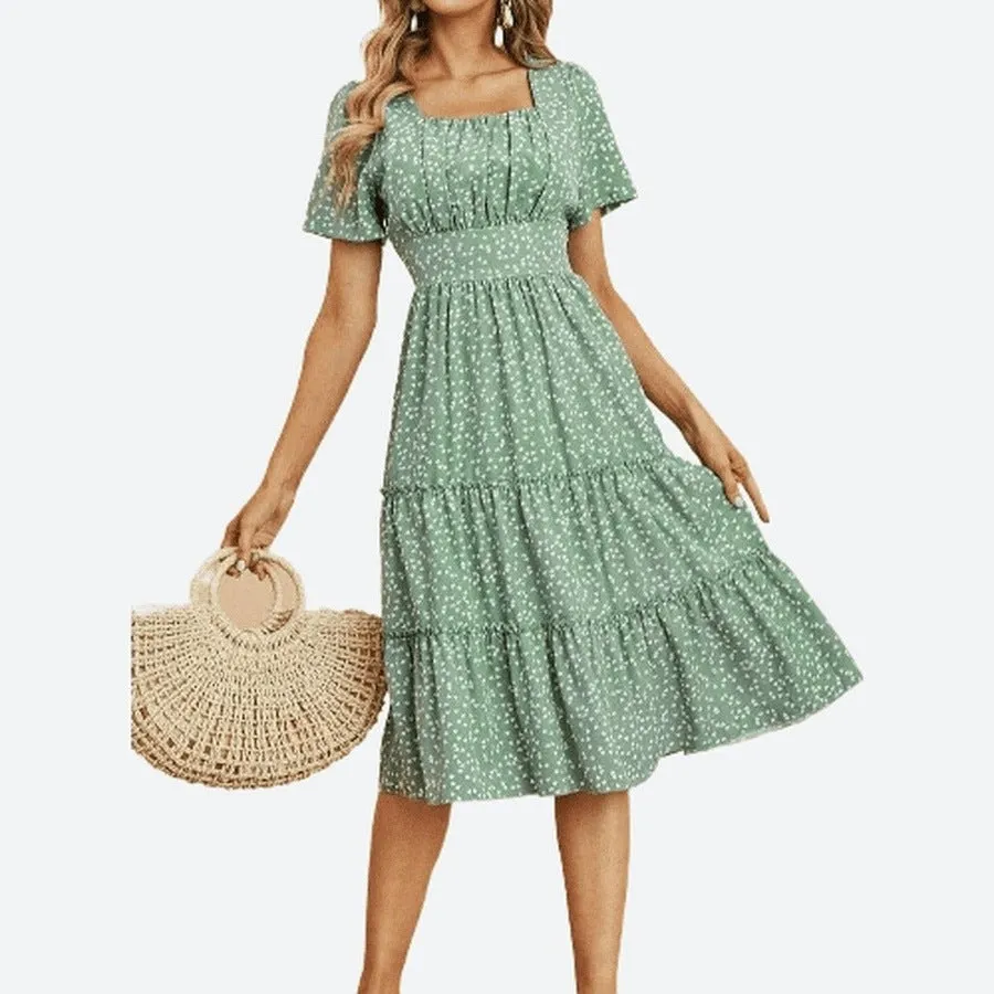 Chic Polka Dot Chiffon Dresses