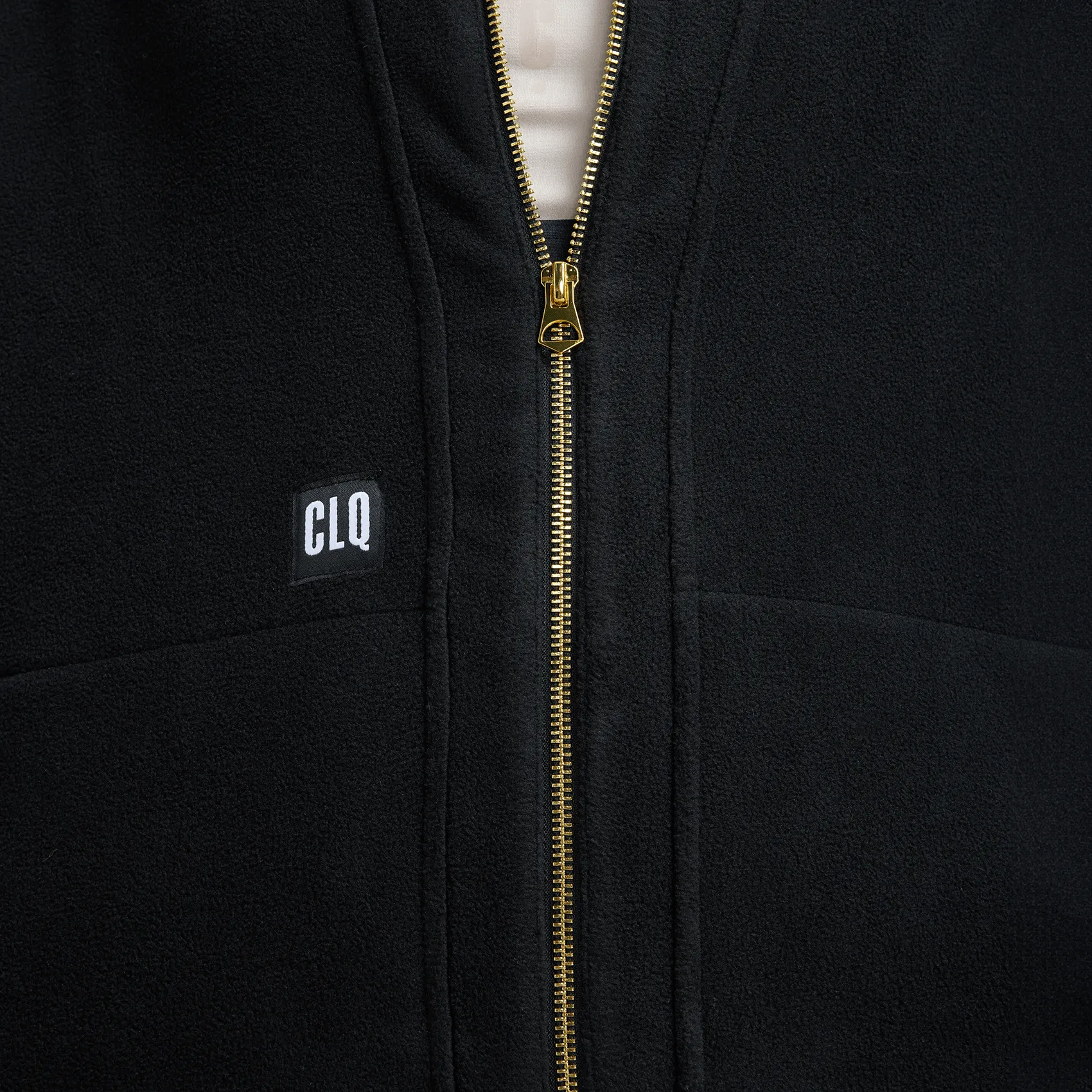 CLQ Teddy Jacket - Black and Bone