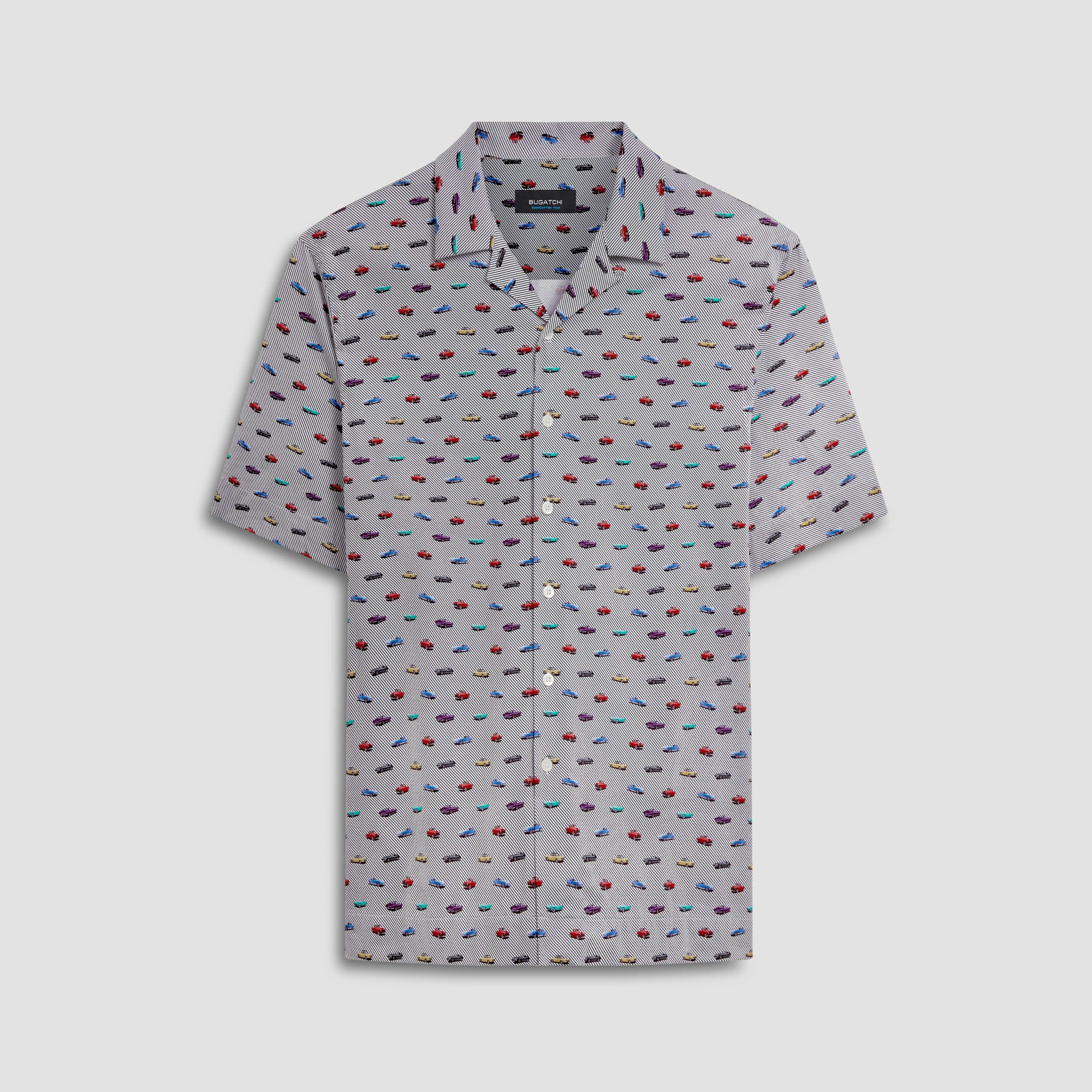 Cole Vintage Cars Print OoohCotton Camp Shirt