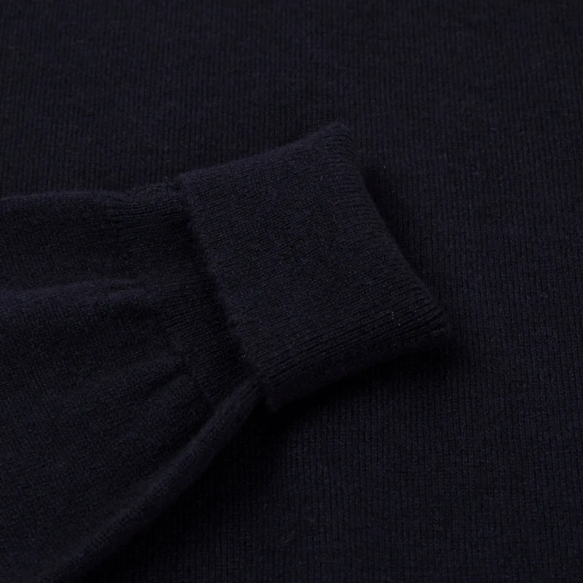 Dark Navy Oban 3 button 2ply Cashmere Polo Sweater