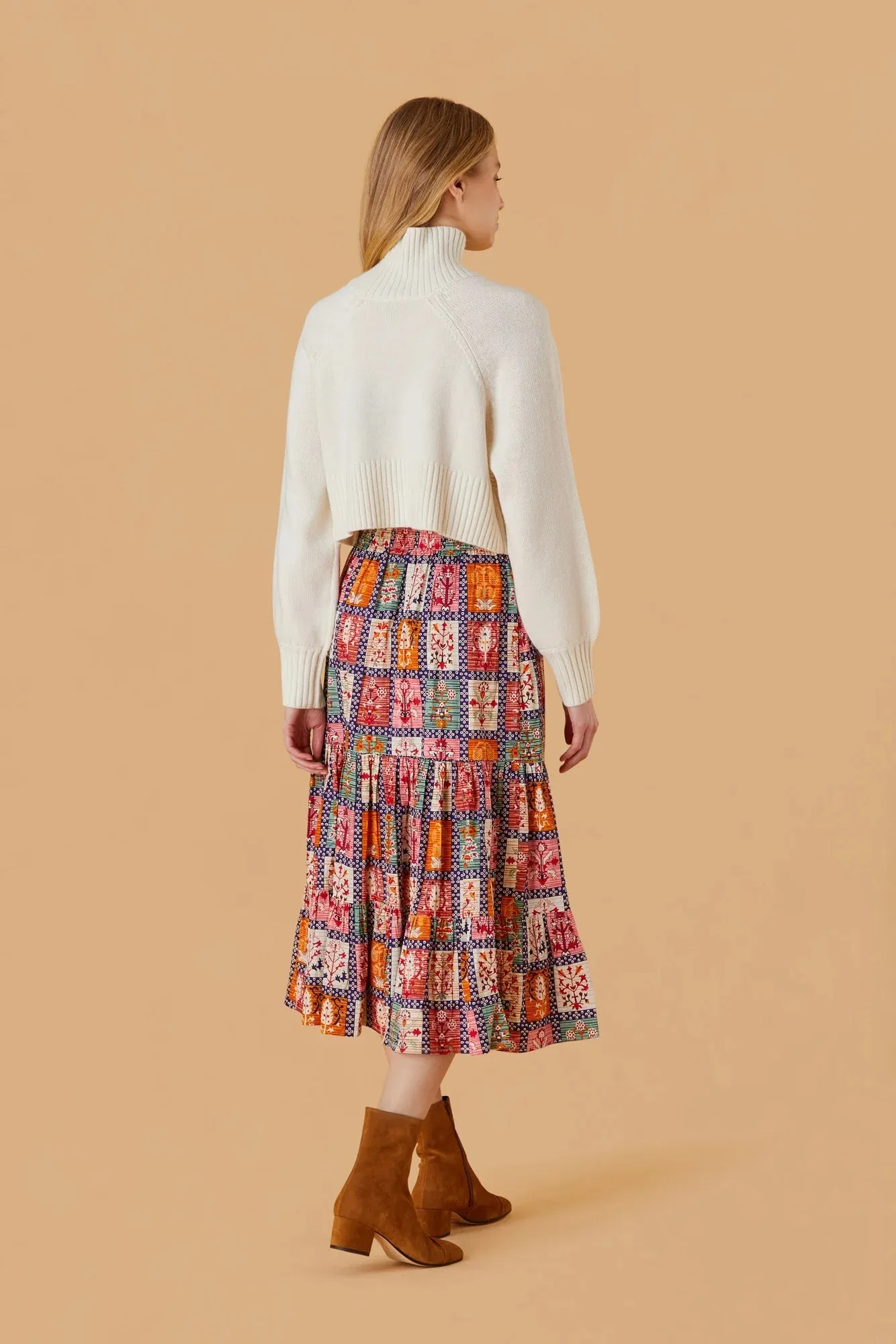 Eloise Skirt in Harvest Grid