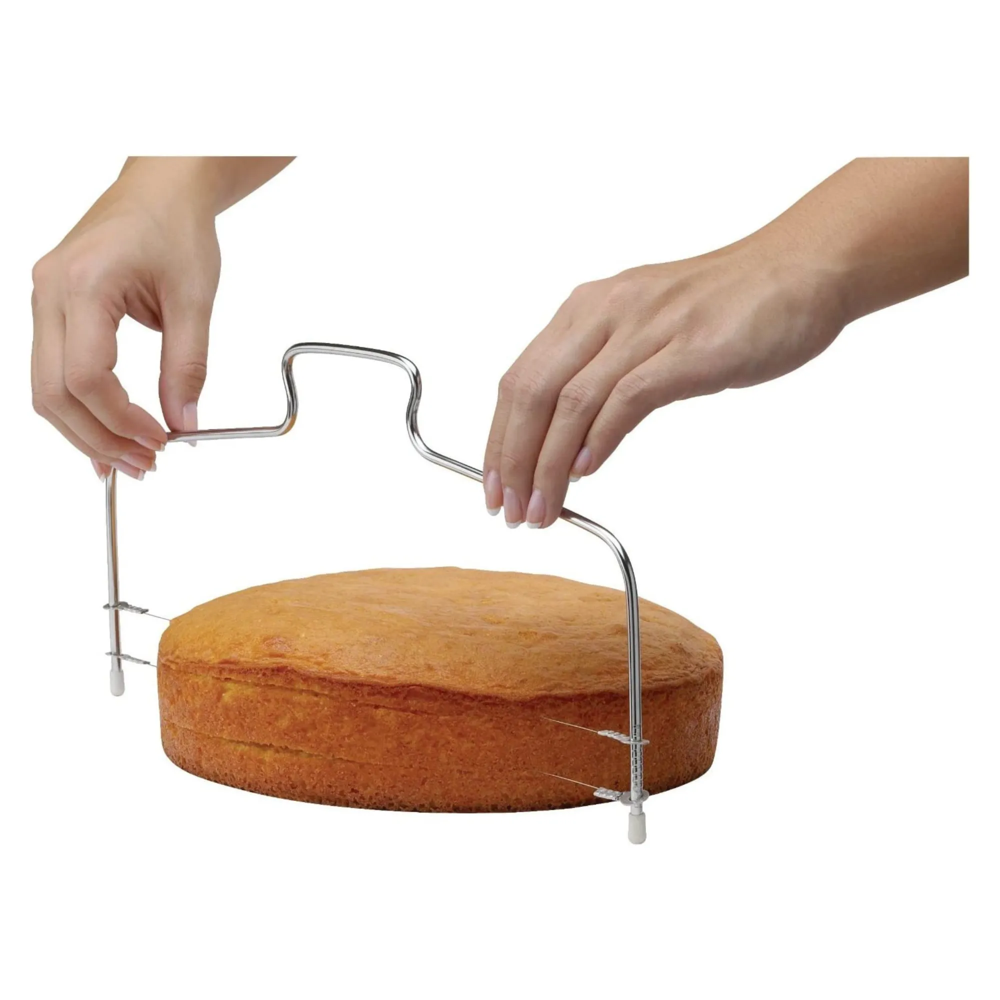 Esslly Adjustable Cake Leveler with Stainless Steel Wire and Grip Handle