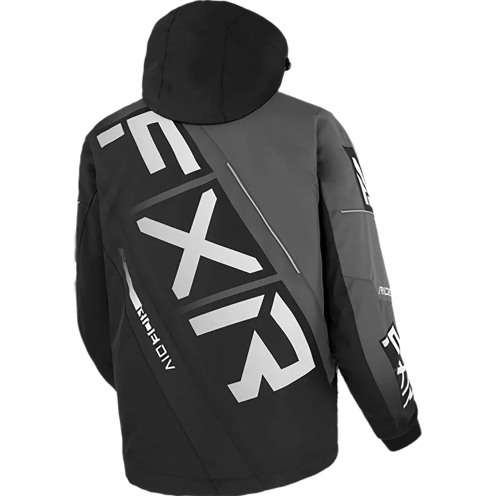 FXR CX Snowmobile Jacket Black/Charcoal/White Fade