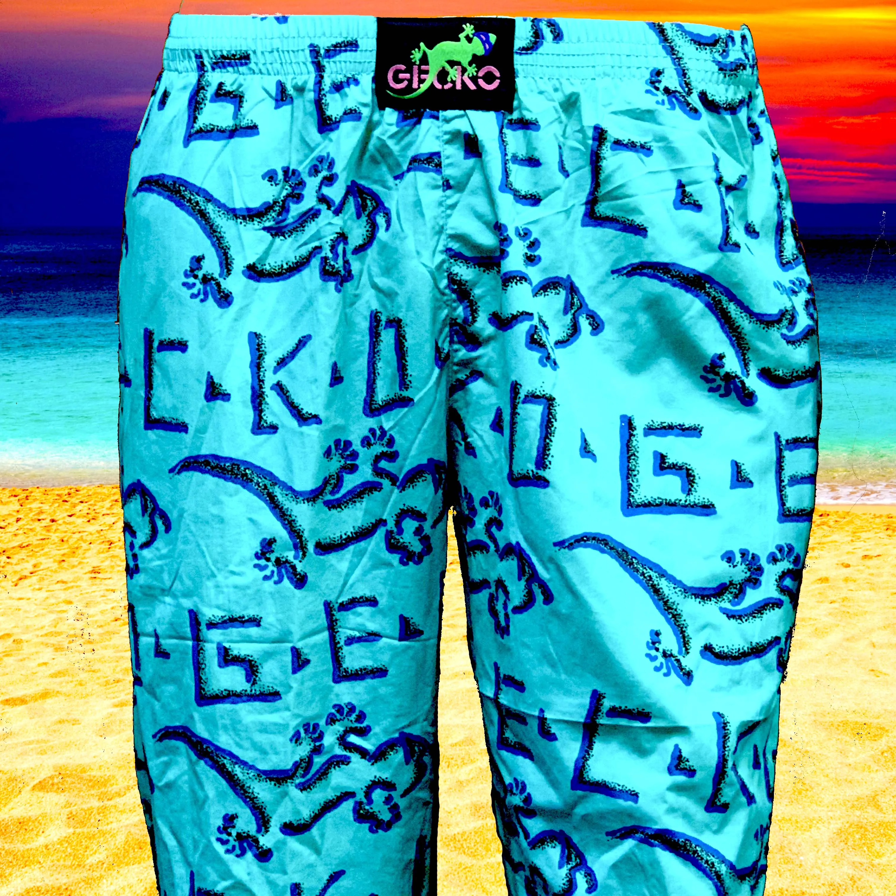 Gecko Petro Neon Mint Beach Pants (1988)