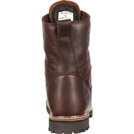 Georgia Men's 8" Waterproof Lace-to-Toe Work Boot - Chocolate G101