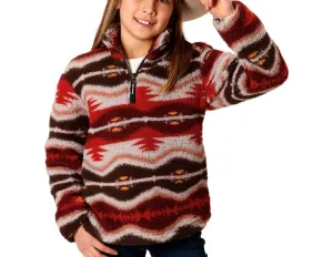 Girl's Fuzzy Polar Fleece Pullover by Roper