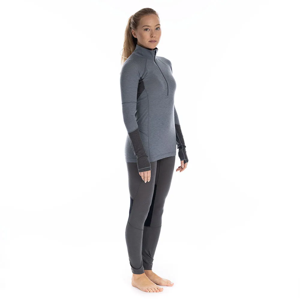 Goldhill 125 Zoned 1/4 Zip Baselayer - Storm Blue/Ash