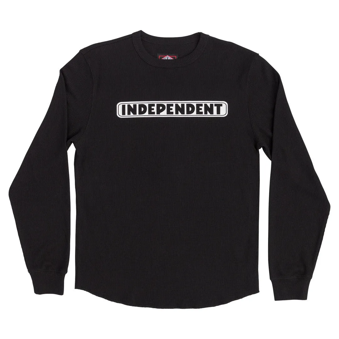 Independent Bar Logo L/S Thermal Top Black Mens