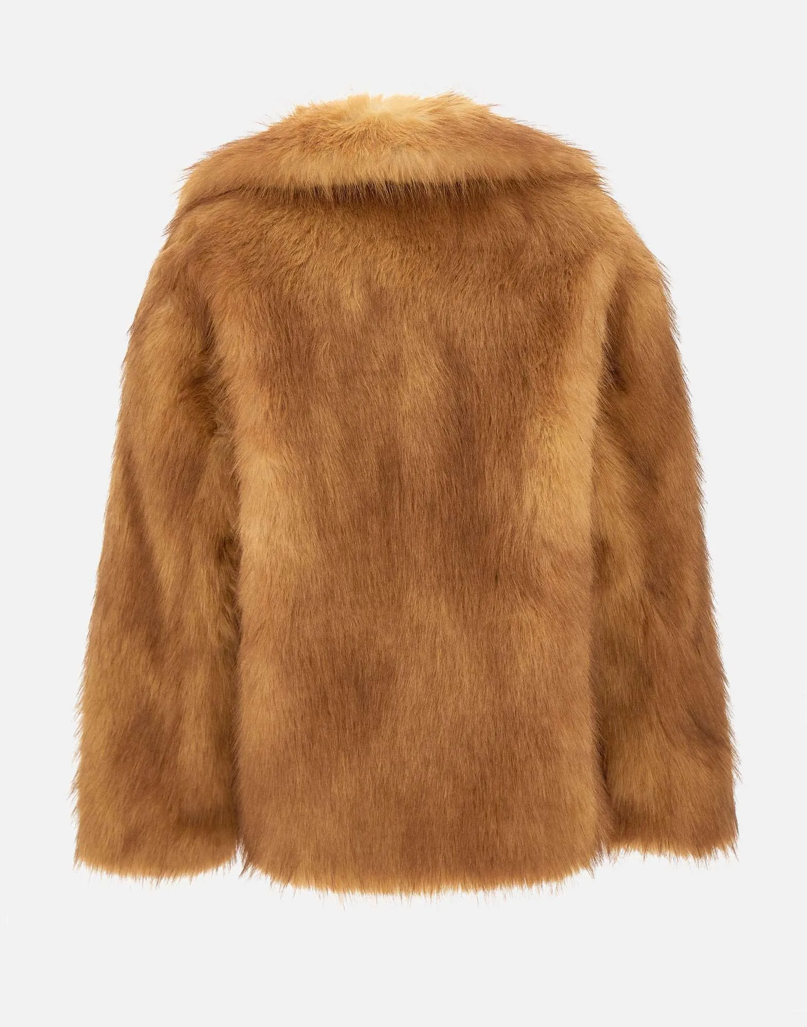 Janice Dark Honey Eco Fur Coat