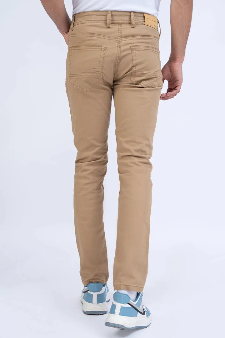 Khaki Slim Fit 5 Pocket Pants