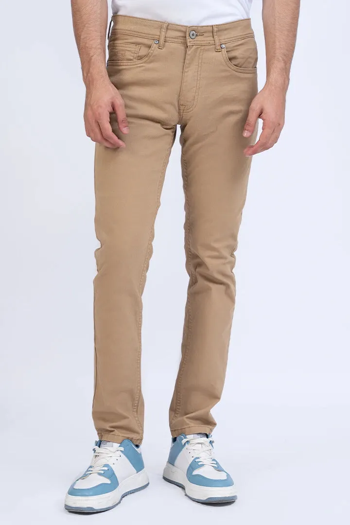 Khaki Slim Fit 5 Pocket Pants