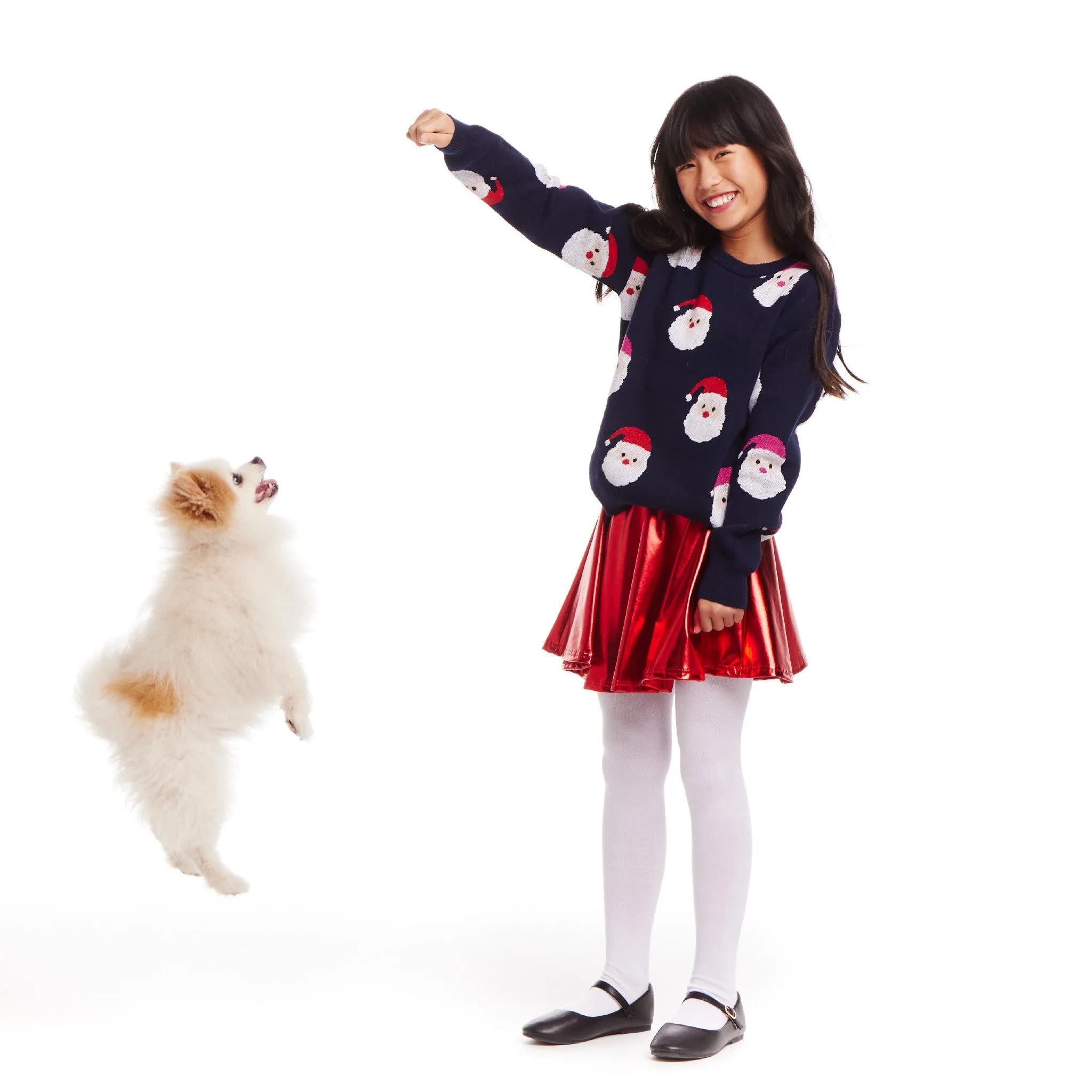 Kids (7-16) Santa Sweater | Navy