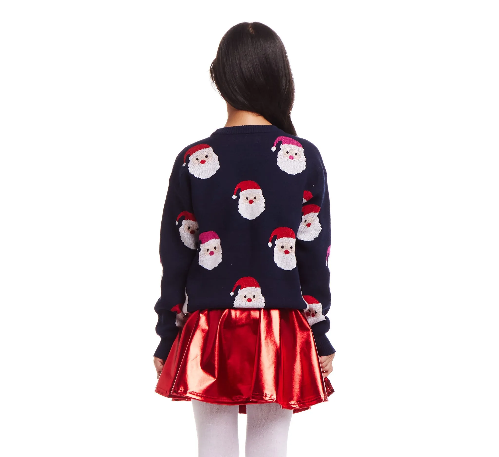 Kids (7-16) Santa Sweater | Navy