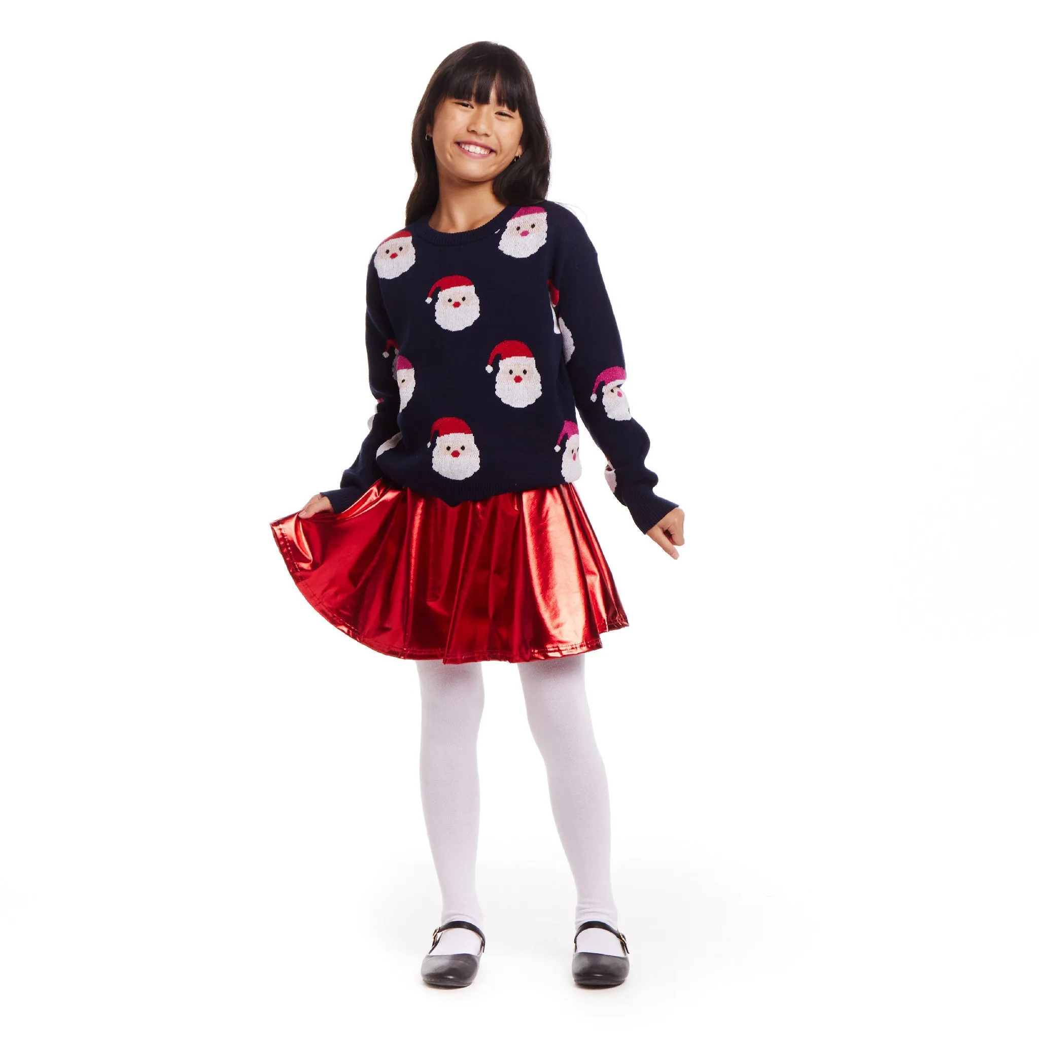 Kids (7-16) Santa Sweater | Navy