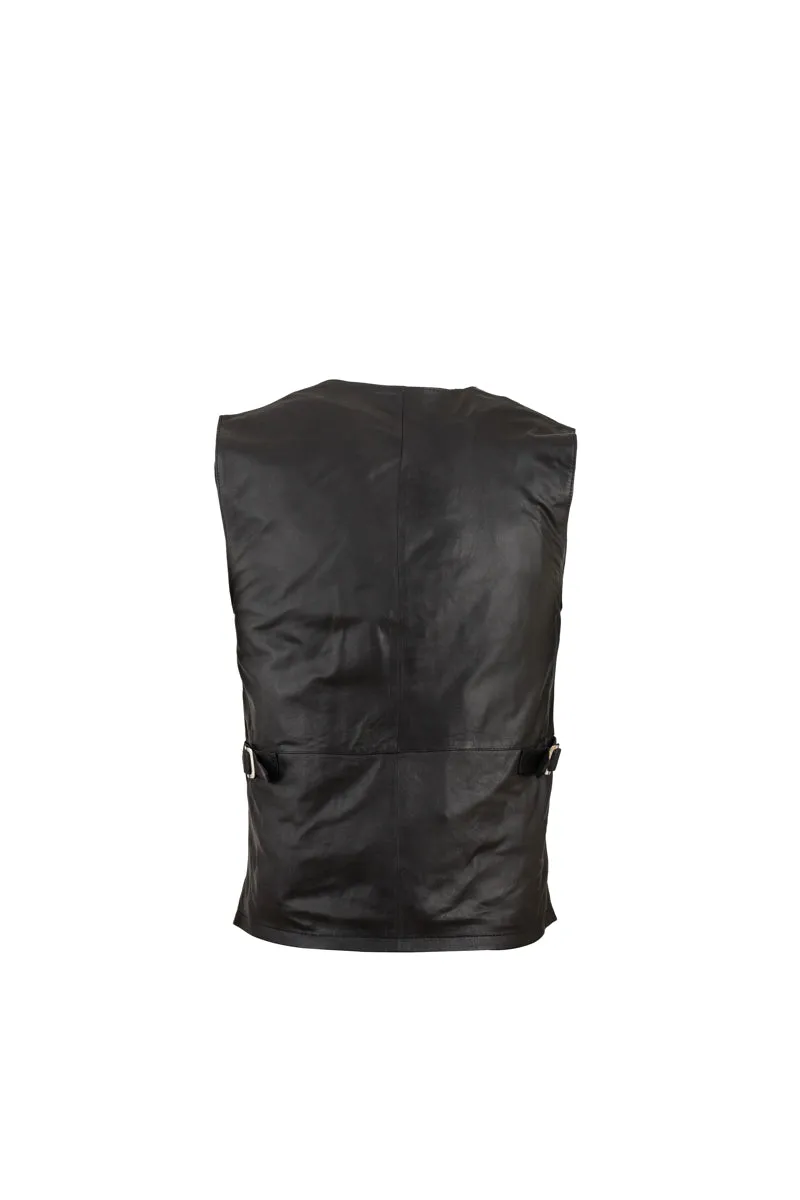 Leather Vest Black