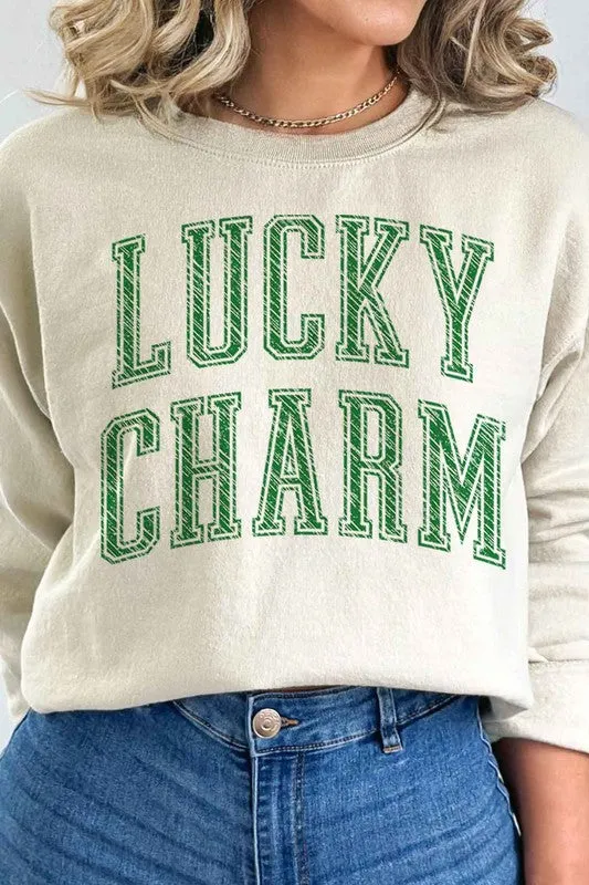 LUCKY CHARM ST PATRICKS GRAPHIC SWEATSHIRT