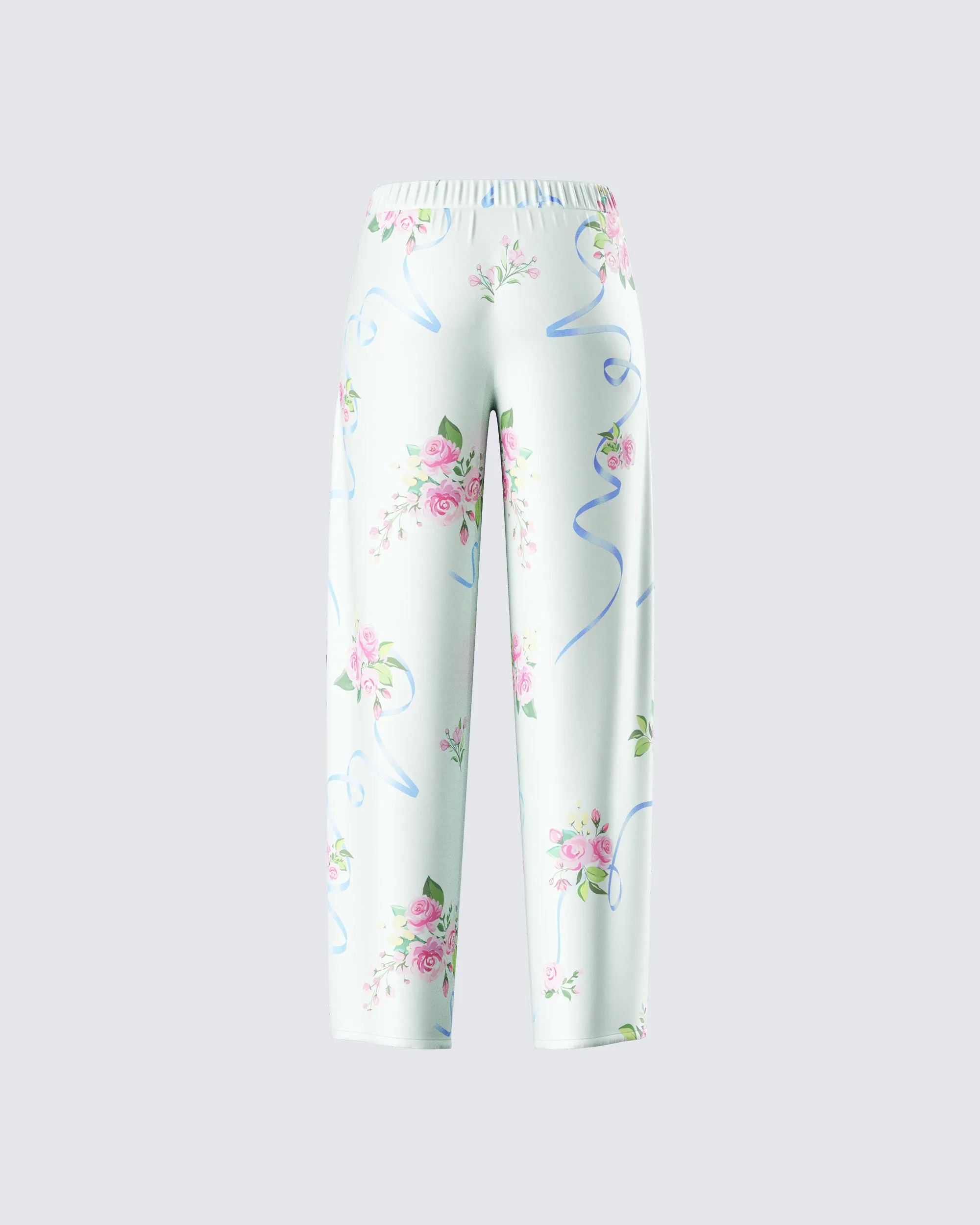 Luz Floral Print Wide Leg Pant