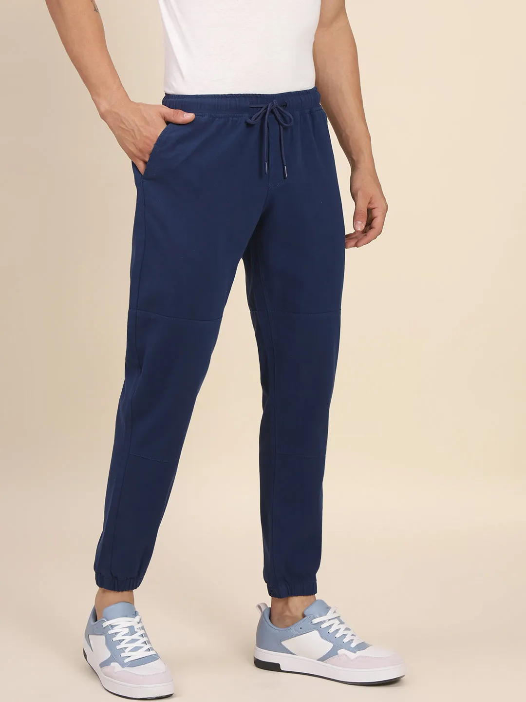 Men's Denim Blue Jogger Smart Casual Look For Season Essential