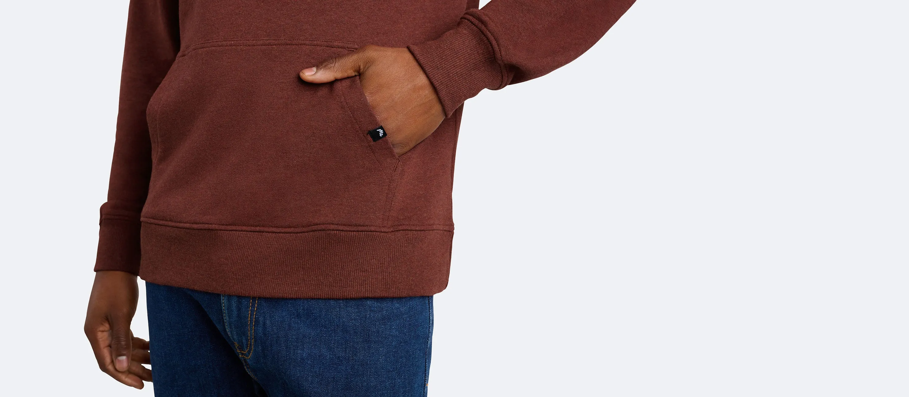 Men's French Terry Pullover Hoodie | Heather Burgundy