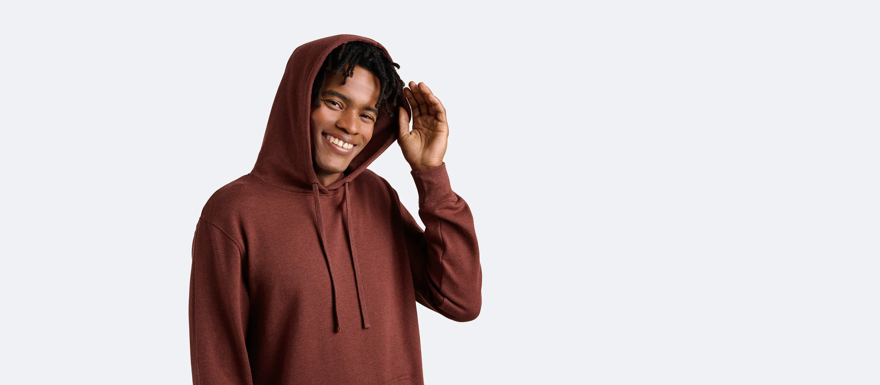 Men's French Terry Pullover Hoodie | Heather Burgundy