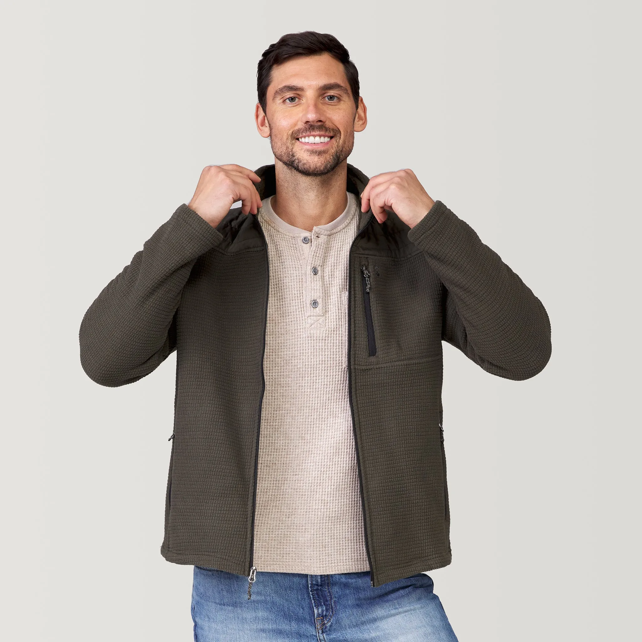 Men's Grid Fleece Chayote Jacket