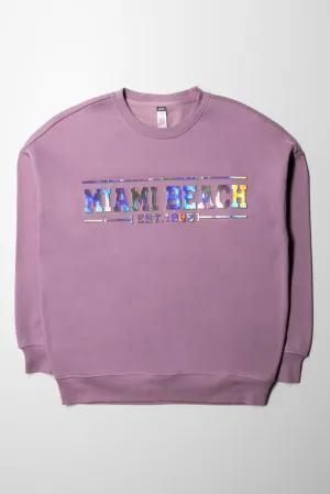 Miami Beach Oversized Tracktop Purple