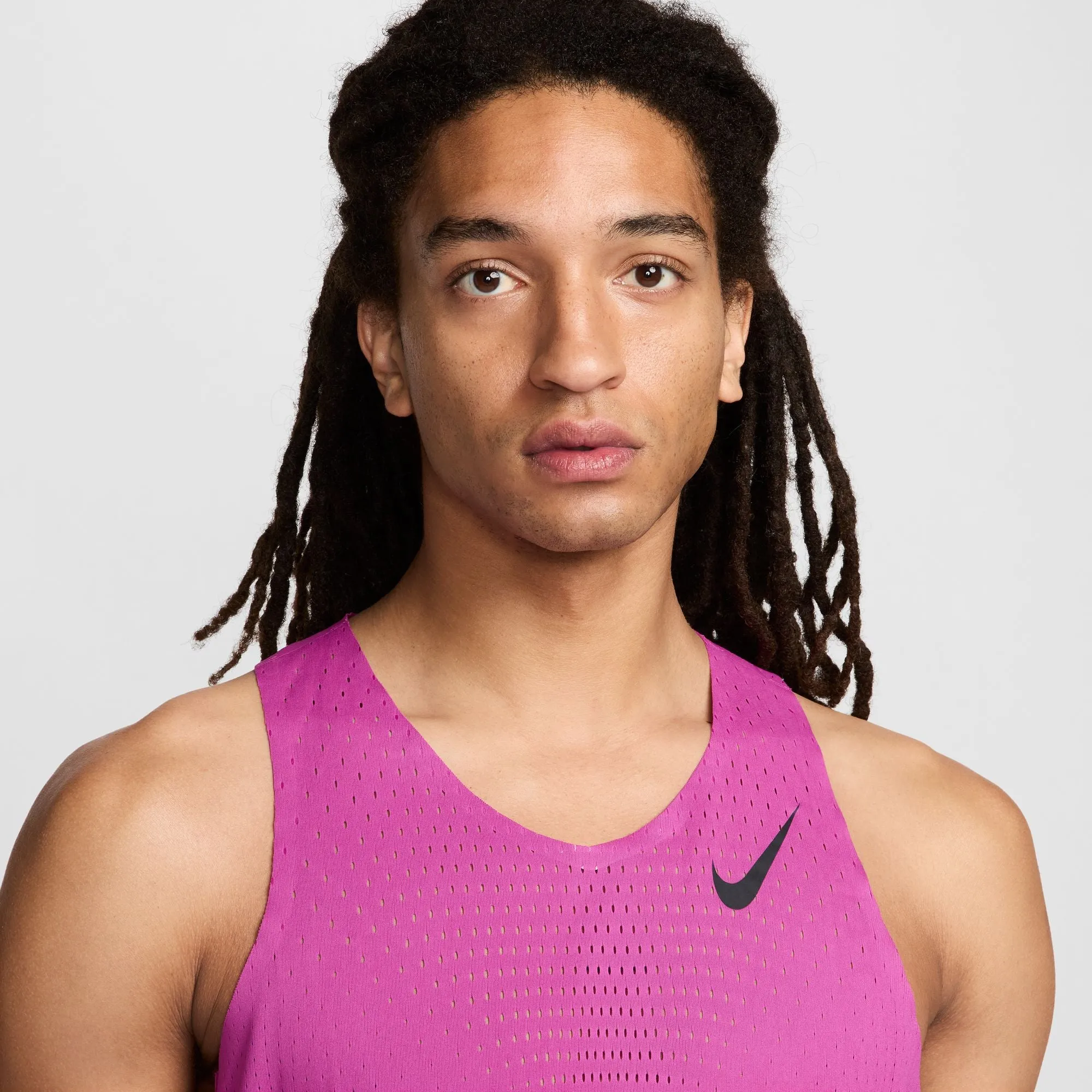 Nike Men's Dri-FIT AeroSwift ADV Running Vest Hot Fuchsia / Black