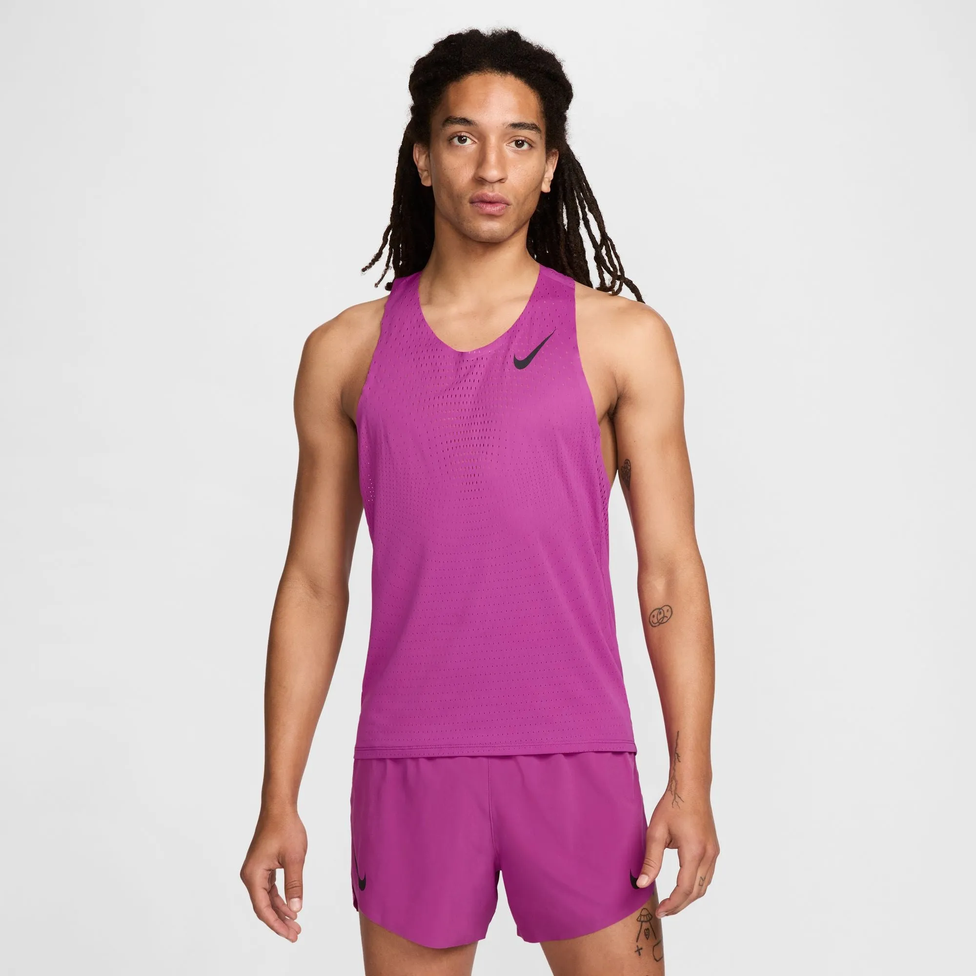 Nike Men's Dri-FIT AeroSwift ADV Running Vest Hot Fuchsia / Black