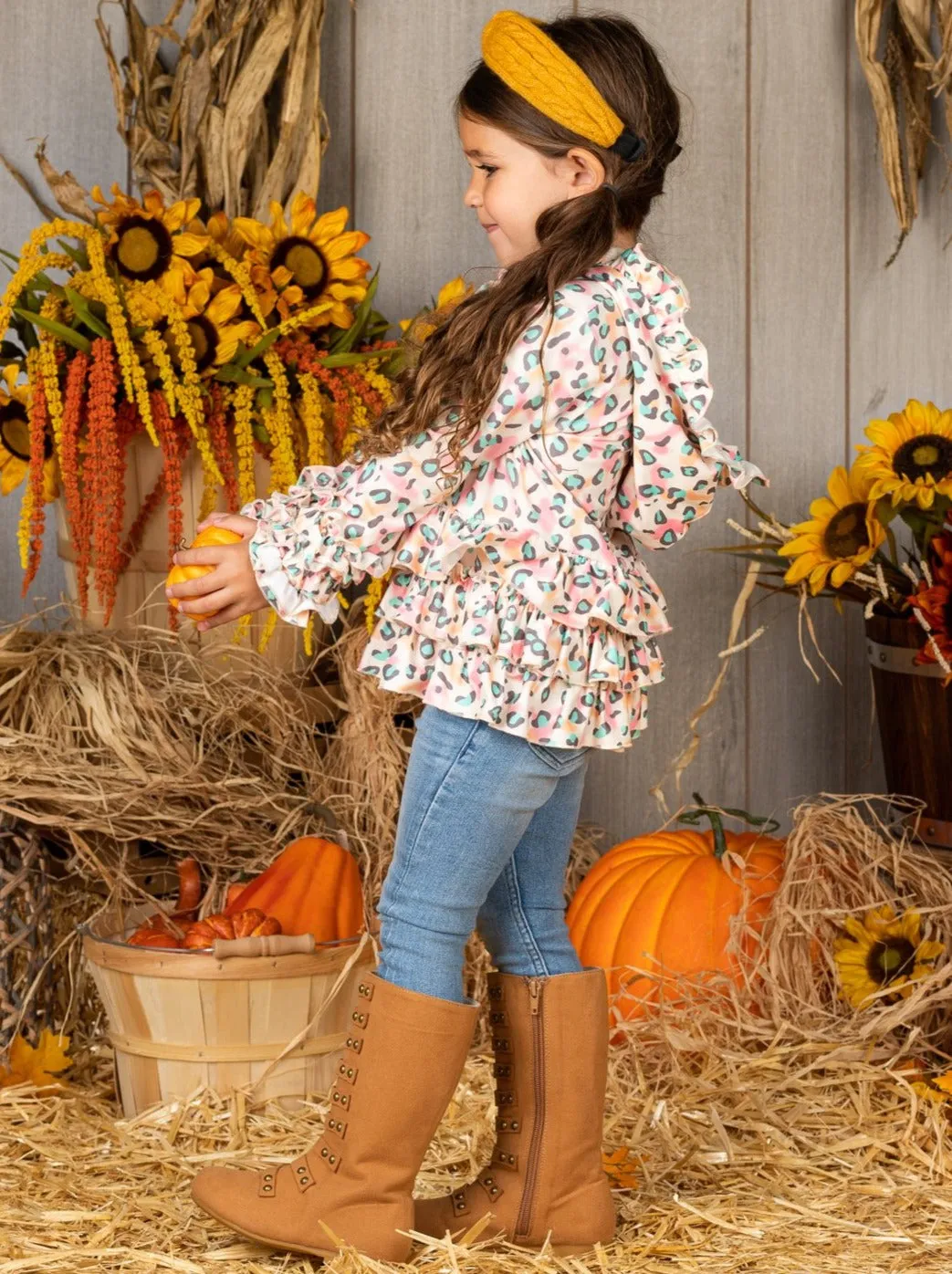 Pastels On The Prowl Ruffled Hoodie Jacket