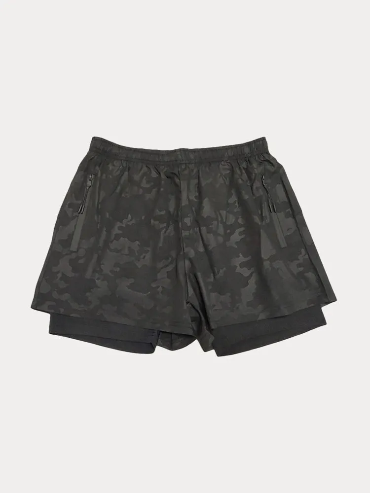 Quick-drying Double Layers Sports Beach Shorts