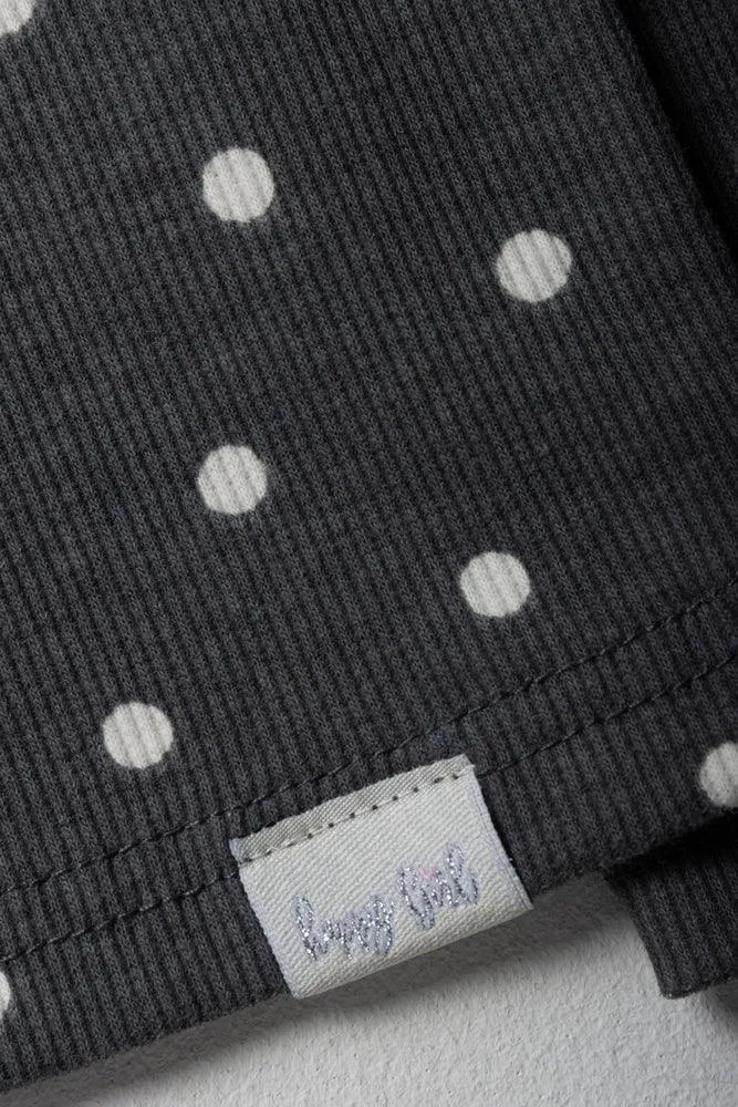 Spot Rib Poloneck Dark Grey