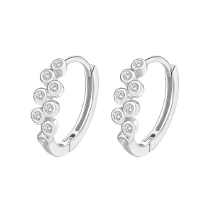 Sprinkle Huggie Hoop Earrings Sterling Silver