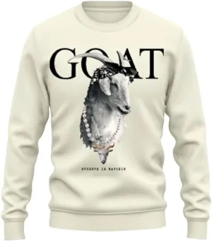 Streetz iz Watchin Men's Premium Crew Neck Fleece Goat Sweatshirt