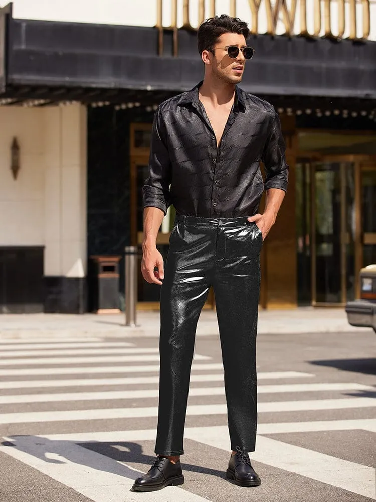 Stylish Metallic Shiny Pants