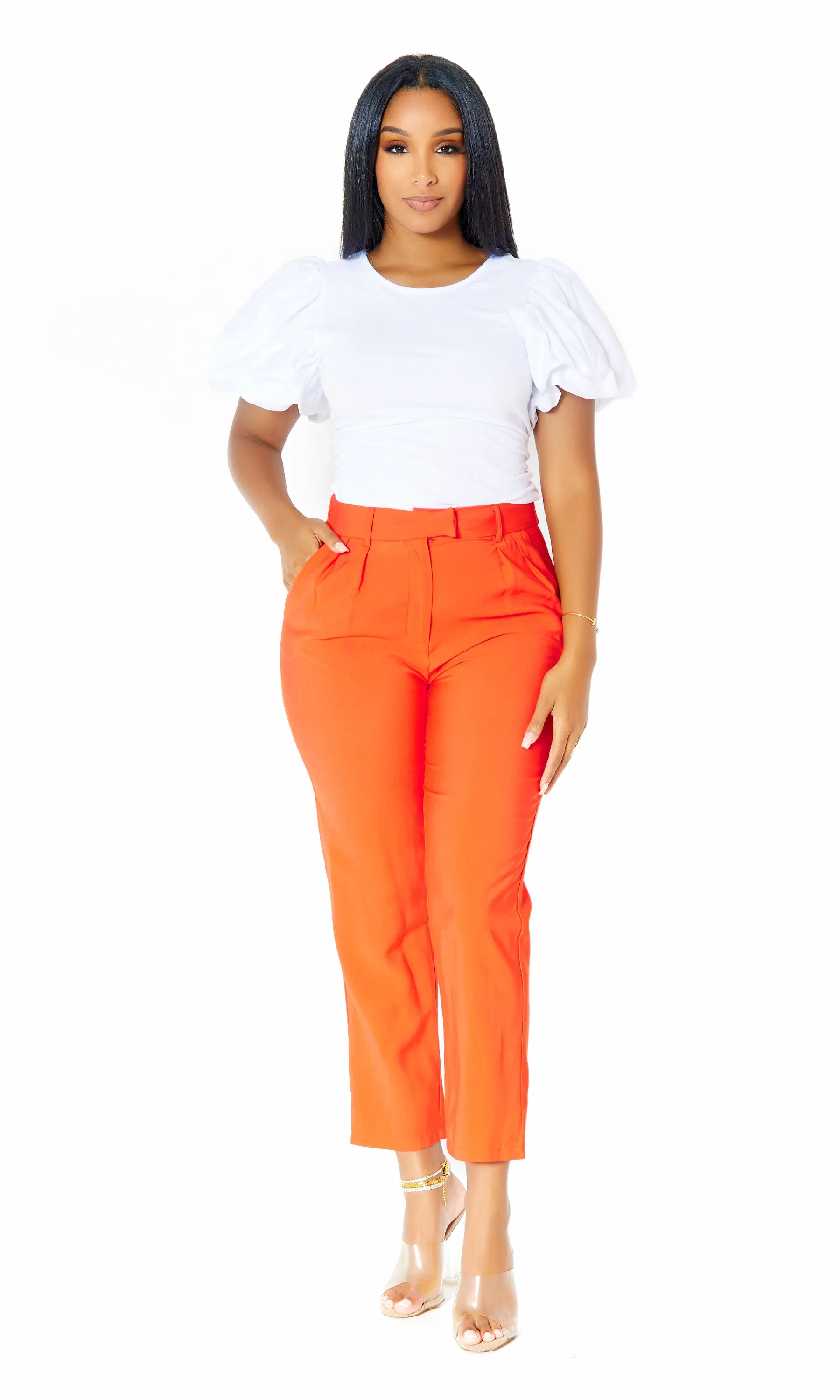 Tailored Red-Orange Pants FINAL SALE