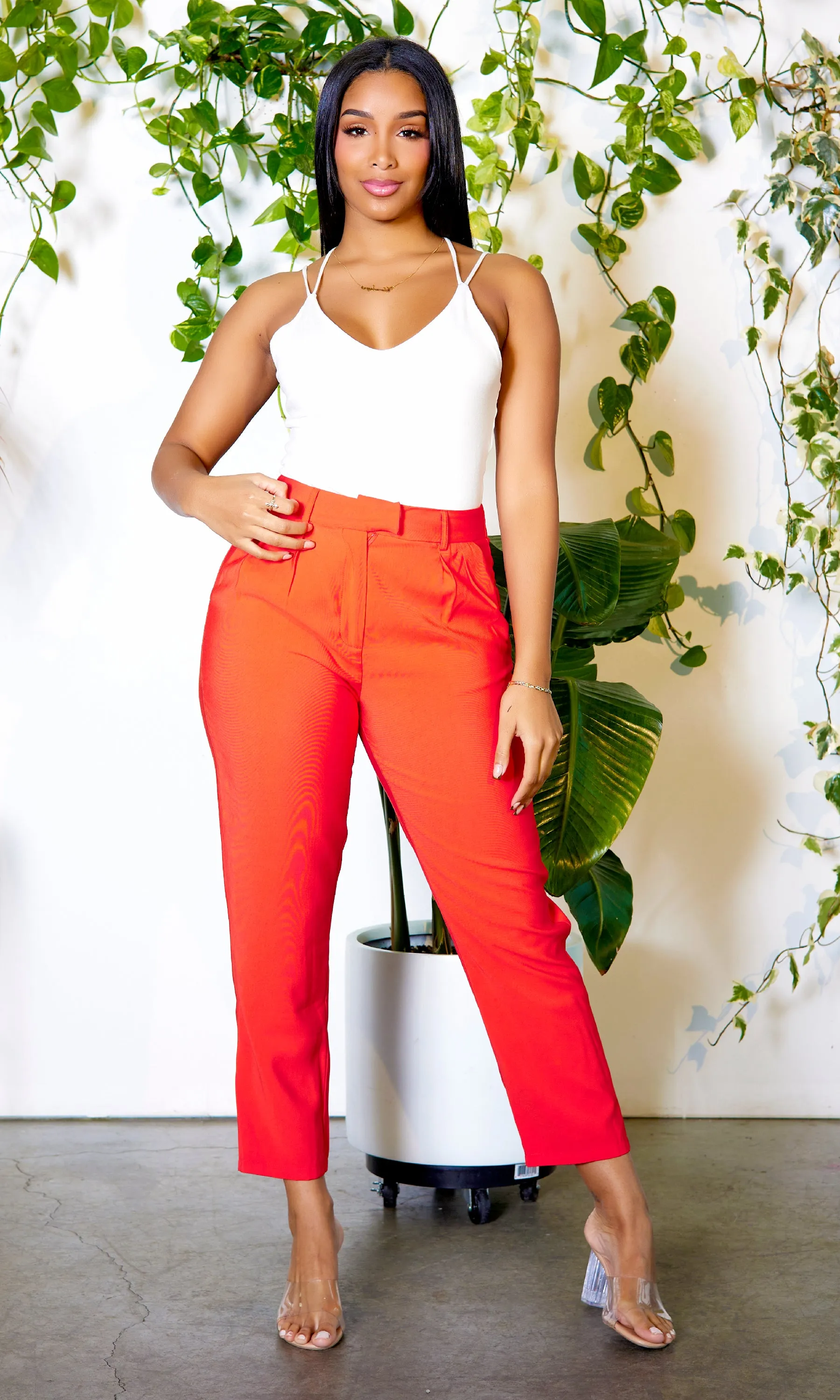 Tailored Red-Orange Pants FINAL SALE